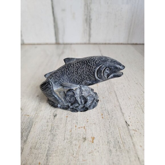 Wolf original salmon fish sculpture home decor figure sea ocean - Picture 1 of 7